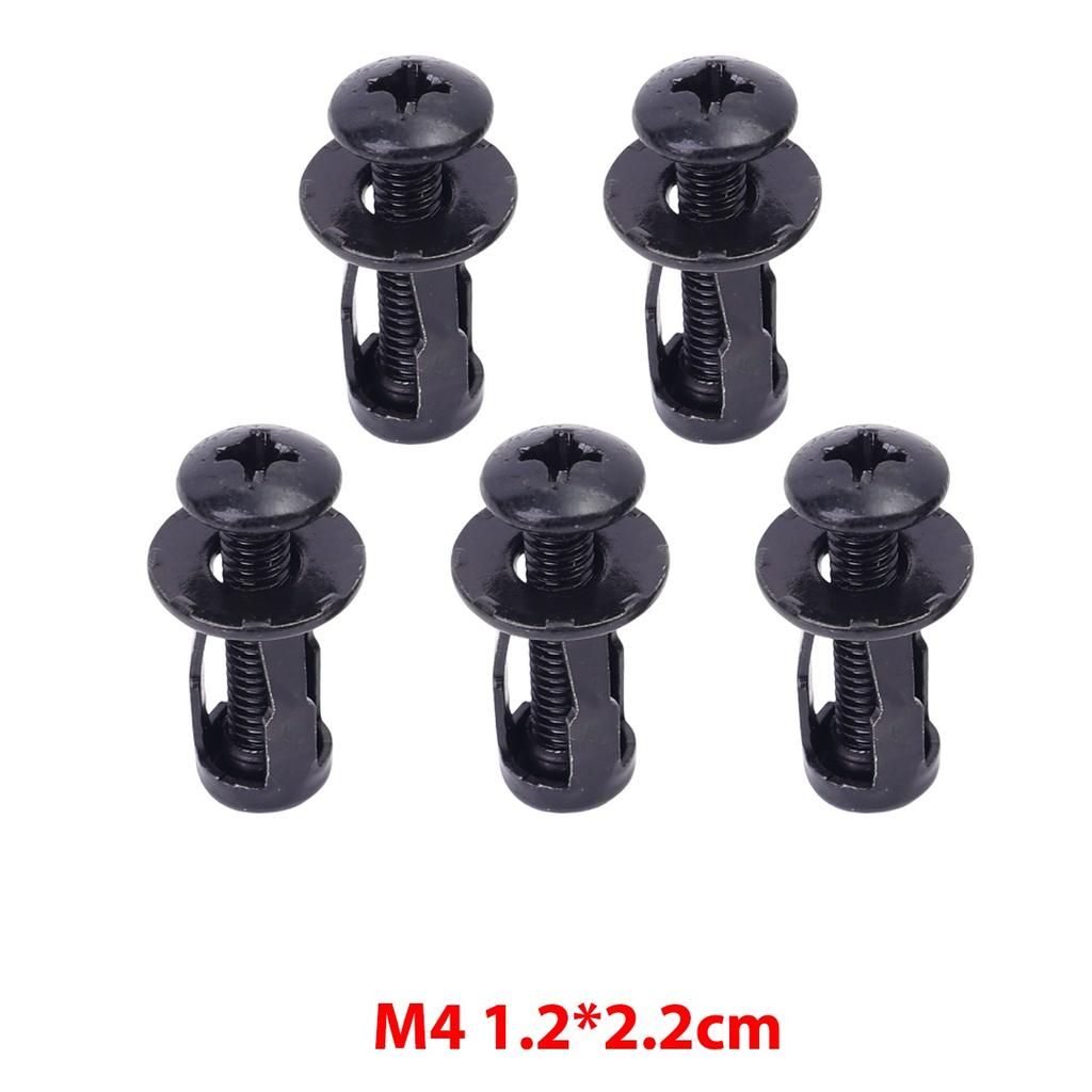 Auto License Plate Fastener Expansion Screw Nut Black Carbon Steel Frame Mounting Hardware Heavy Duty Anti Rattle Weatherproof