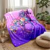 Fantasy Unicorn with Flowers Theme Blanket Lightweight Warm Flannel Blanket Decorative Throw Blanket for Home Decoration