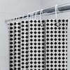 White Black Checkered Shower Curtain, Plaid Pattern Bath Decoration, Home Decor Washable Waterproof Fabric European Style (180x2
