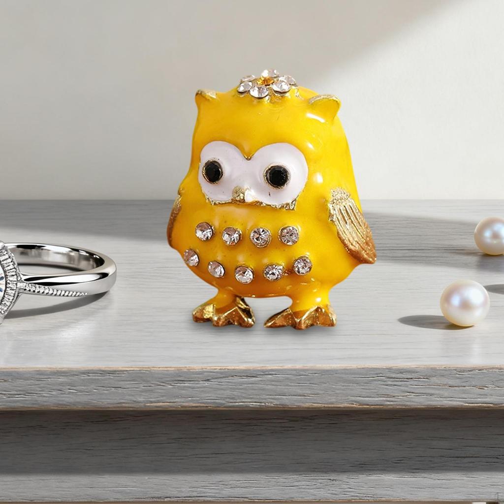 Jewelry Box Owl Trinket Collectible Desktop for Women Organizer Figurine Charms