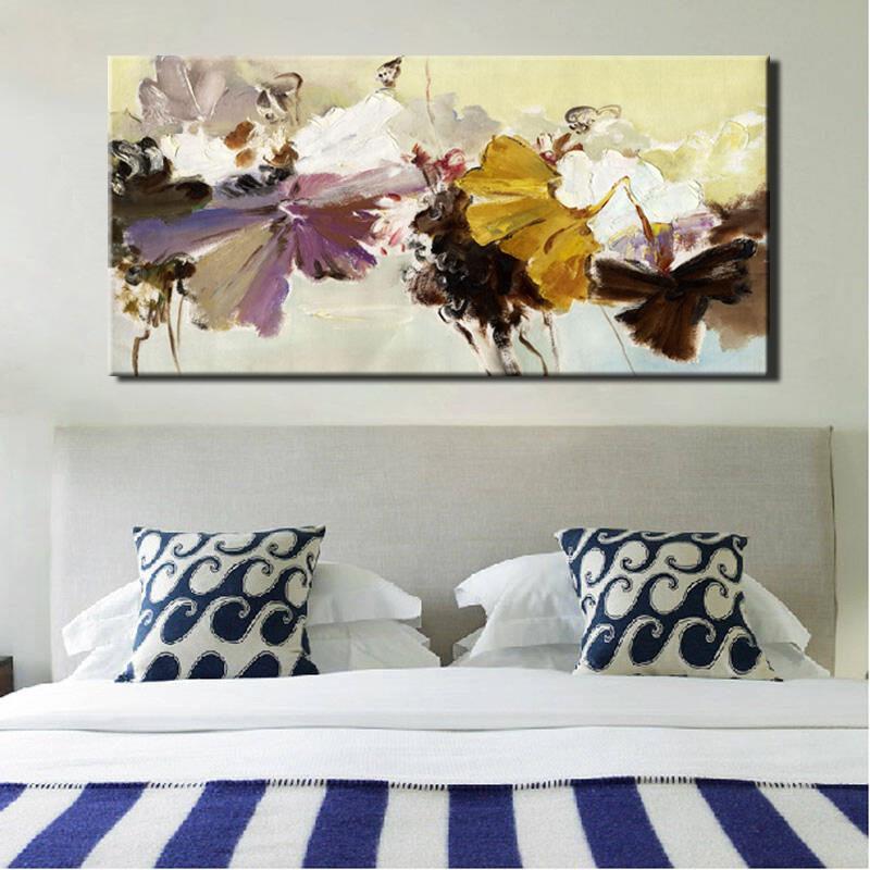 Abstract Modern Flowers Canvas Paintings  Art Canvas Posters And Prints Flowers Modern Pictures For Living Room Cuadros Background