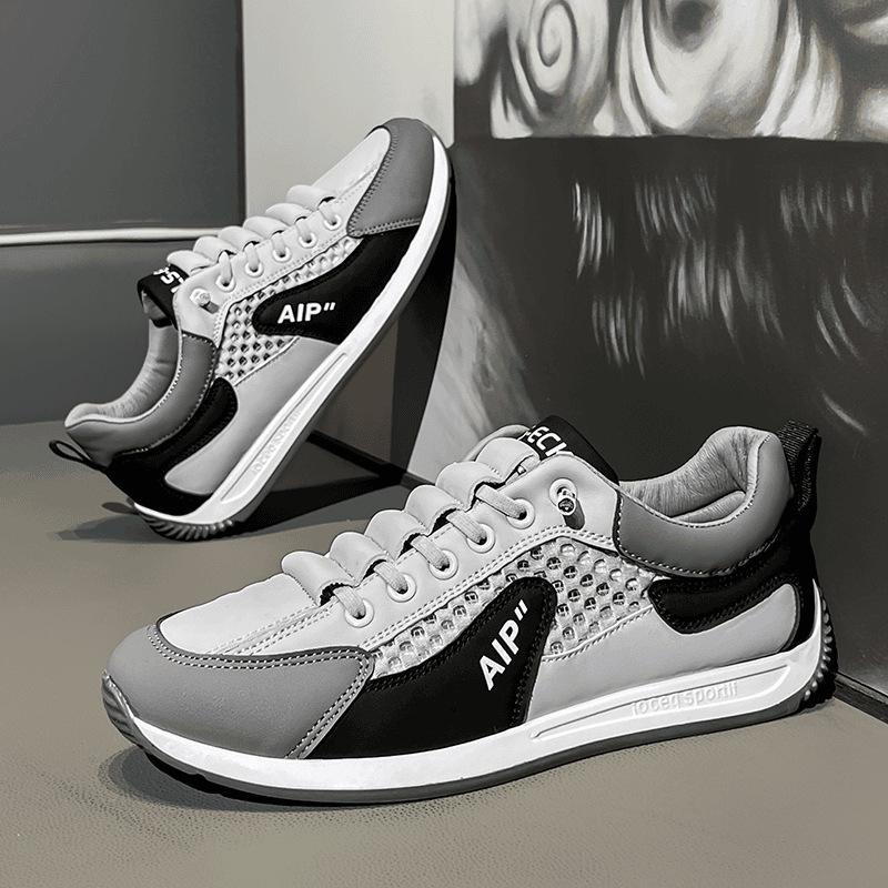 Sportliche Herrenschuhe Sommer atmungsaktives Hohlgeflecht Board-Schuhe Herren leichte weiche Sohle Freizeitschuhe