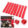 8pcs 1600 Degree Spark Plug Protector Red Wire Boot Heat Shield Cover Insulator for Car Truck