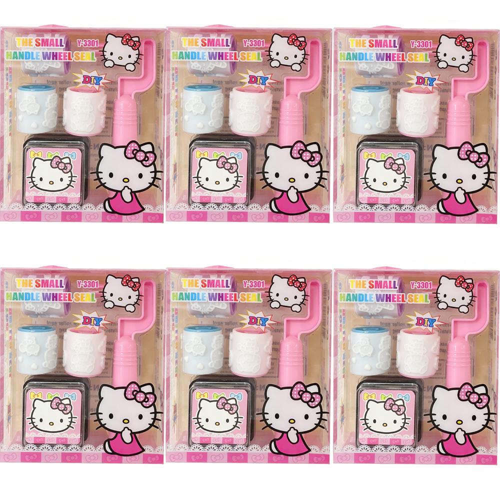 2026Sanrio Kuromi My Melody Cinnamoroll Stamp Cute Roller Pattern Journal Material Class Encouragement Stamp Girls Birthday Gift