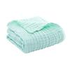 Muslinkos Sommer Sofateppe Pustende Ensfarvet Muslinklede Koseteppe for Seng Sofa Reise Feriebruk