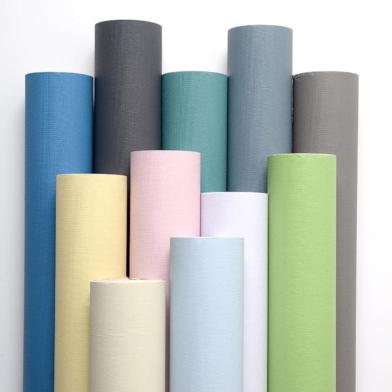 Solid Color Wallpaper Self-adhesive Bedroom Dormitory Background Wall Paper Waterproof Household Room Living Room Decoration Bathroom