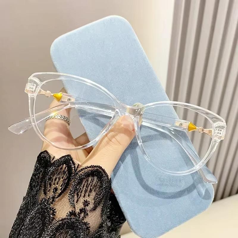Ladies Cat Eye Fashion High-definition Anti Blue Light Reading Glasses Ultra Light Portable Presbyopic Eyeglasses