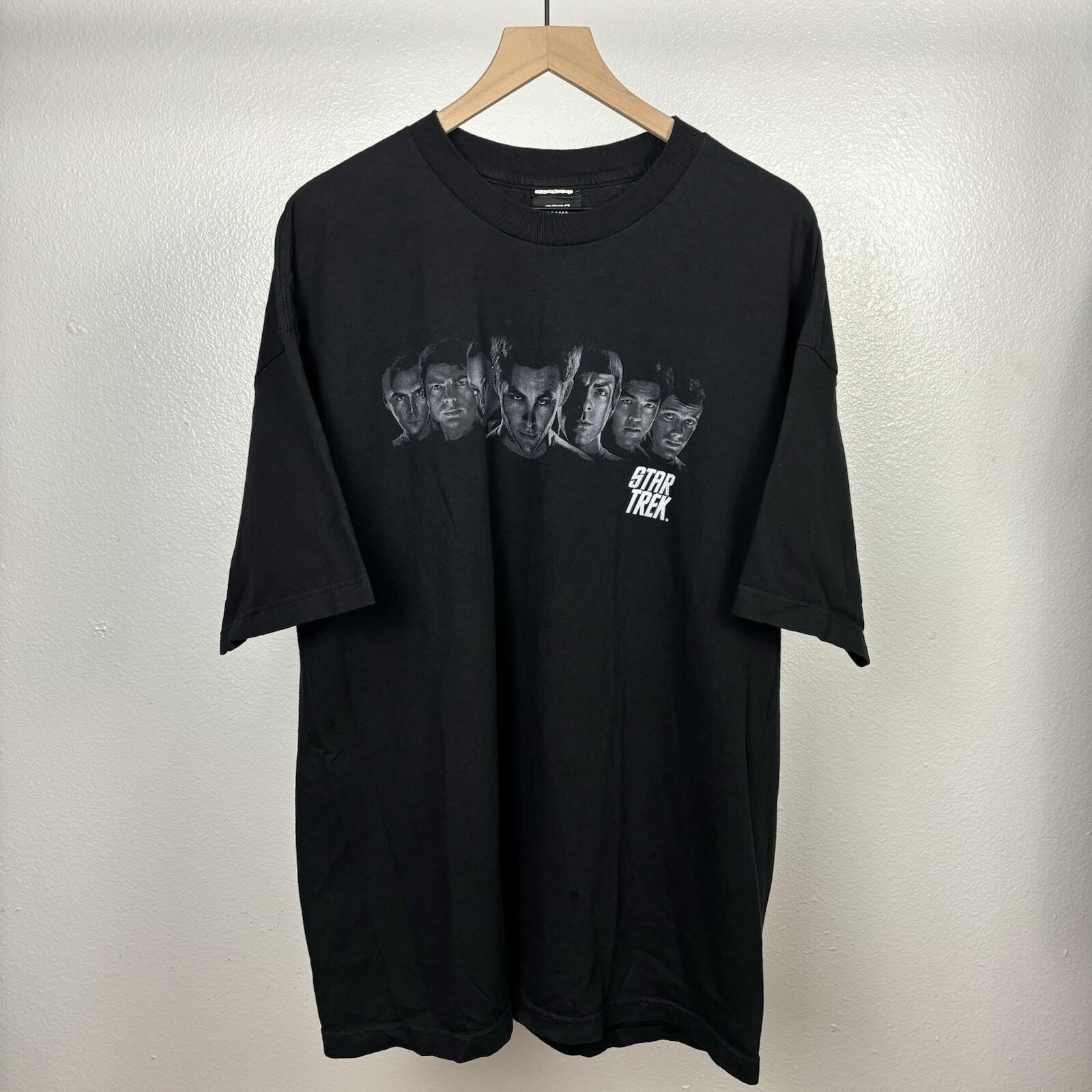 Y2K 2009 STAR TREK Movie Promo T Shirt Spock Kirk Paramount CBS Vintage Size 2XL Unisex T-Shirt XXXXL