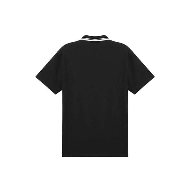 New Balance Classic Short Sleeve Polo Shirts Asia Sizing 'Black White' Men's AMT01983-BK