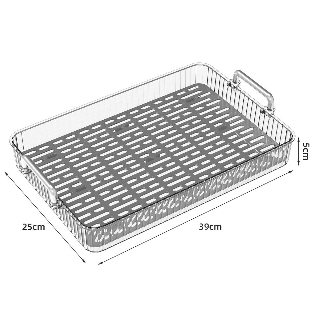 Modern Simple Fruit Plate and Draining Basket - Tray for Dried Fruit, Candy, and Food Storage