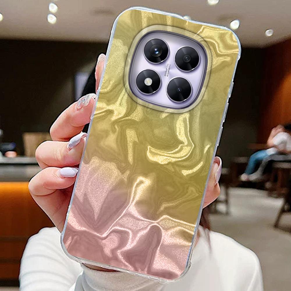 

Чехлы для телефонов Xiaomi Redmi Note 14 13 Pro Plus 5G 14T 13T Pro Poco M6 Pro Цветной градиентный лазерный чехол Силиконовый бампер Xiaomi 14T Pro белый