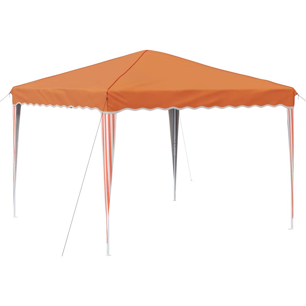 Pop Up Party Tent 288 X 288 X 245 Cm Orange Oxford Fabric