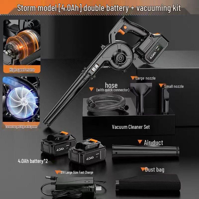 High-Power Rechargeable Lithium Battery Blower for Dust Removal and Vacuuming in Homes, Computers, and Cars