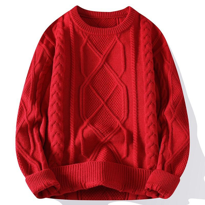 Hot Sale, Autumn and Winter New Casual Crew Neck Sweater Bottom Knitted Sweater Large Size Loose Sweater