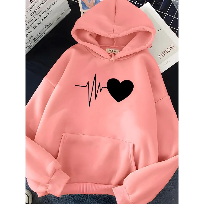 

Женская толстовка Hirsionsan Heart Print, мягкая, повседневная, свободная, винтажная, женская, толстовка с капюшоном, 2023, зимние, новые, теплые, флисовые, студенческие топы Y2k 6XL