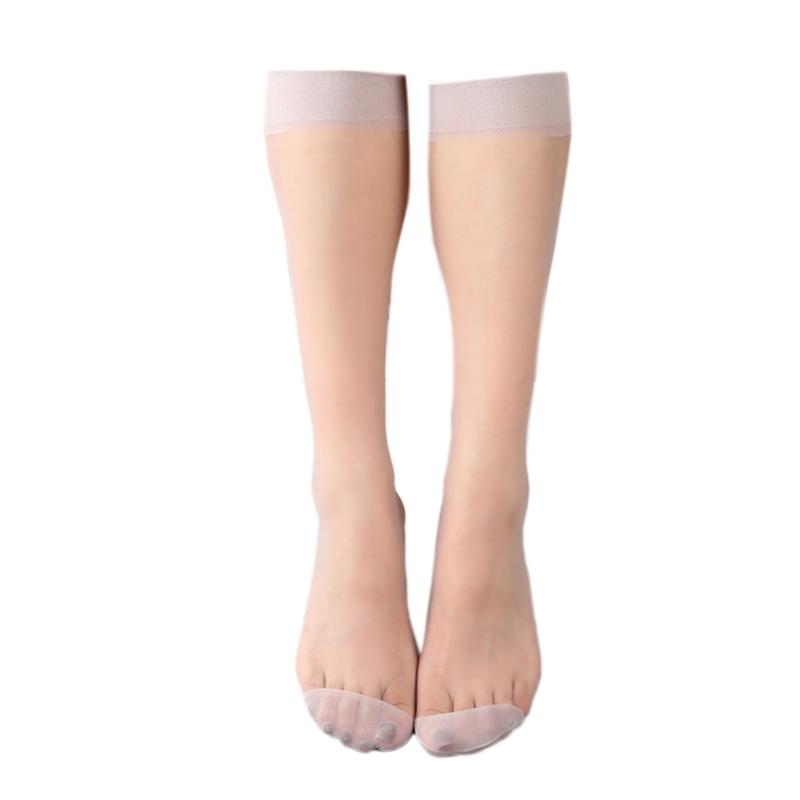 1/5/10 Pair Silky Sheer Women Over the Calf Long Socks for Office and Casual Wear Breathable Nylon Knee Length Stockings