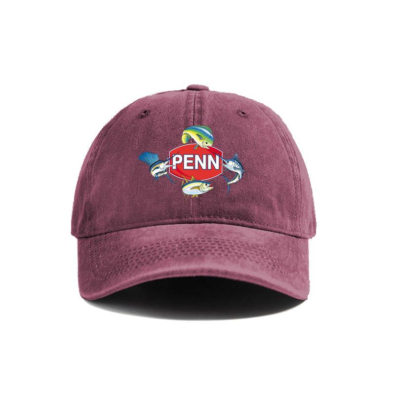 Penn Reels Baseball Caps Distressed Hats Cap Unisex Women Retro Outdoor Summer Adjustable Fishing Lover Hat