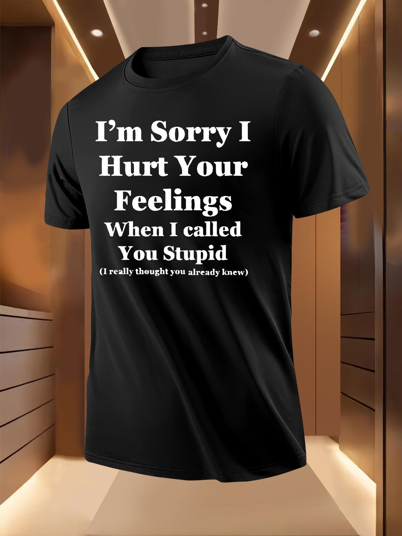 Apology Humor Print Pattern Tshirt XL