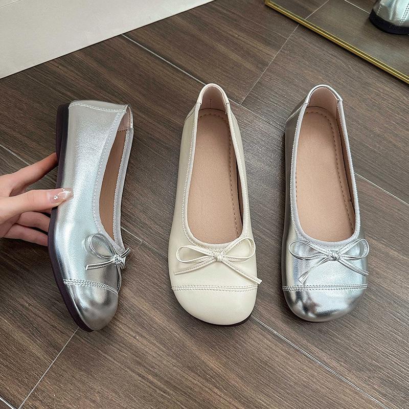 Fashion Fashion Versatile Woman Shoes 2025 Spring New Round Flat Shoe Shallow Mouth Mary Jane Shoes Anti Slip Women Casual Shoe Zapatos