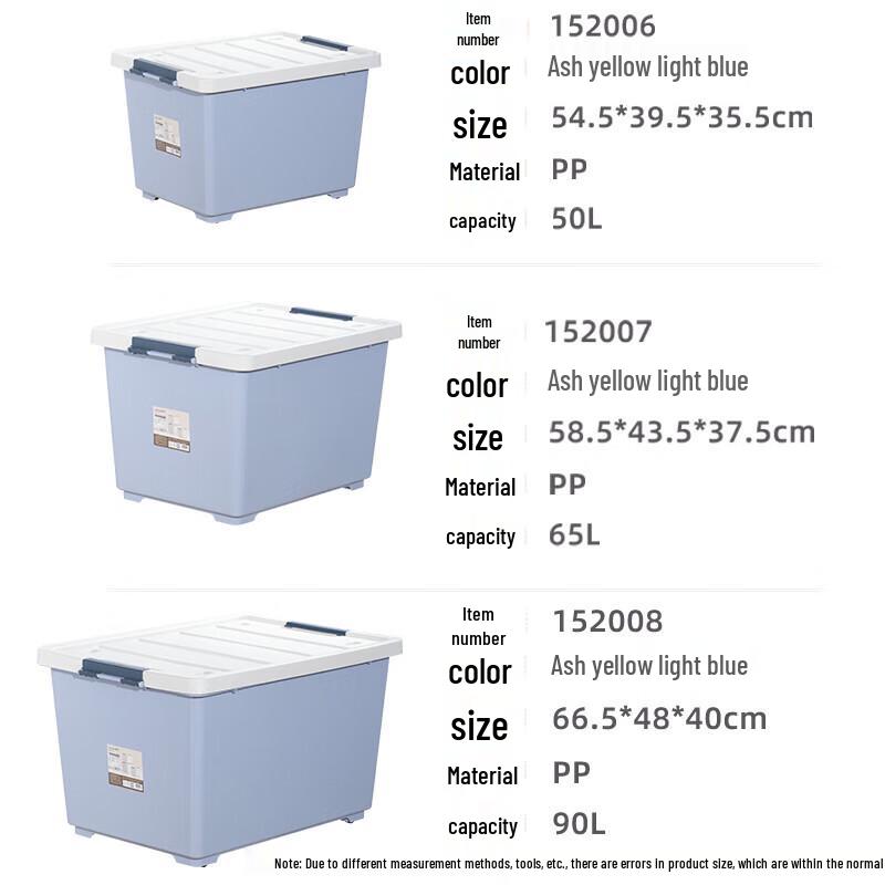 Chahua 50L Plastic Storage Box with Wheels