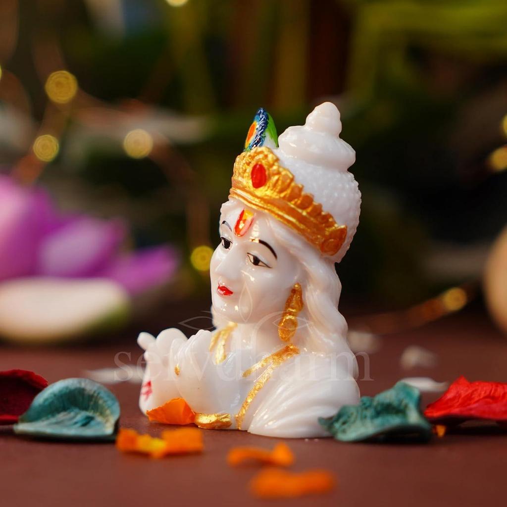 Harz Krishna Idol Dekorative Idole & Figuren (Krishna Gesicht)