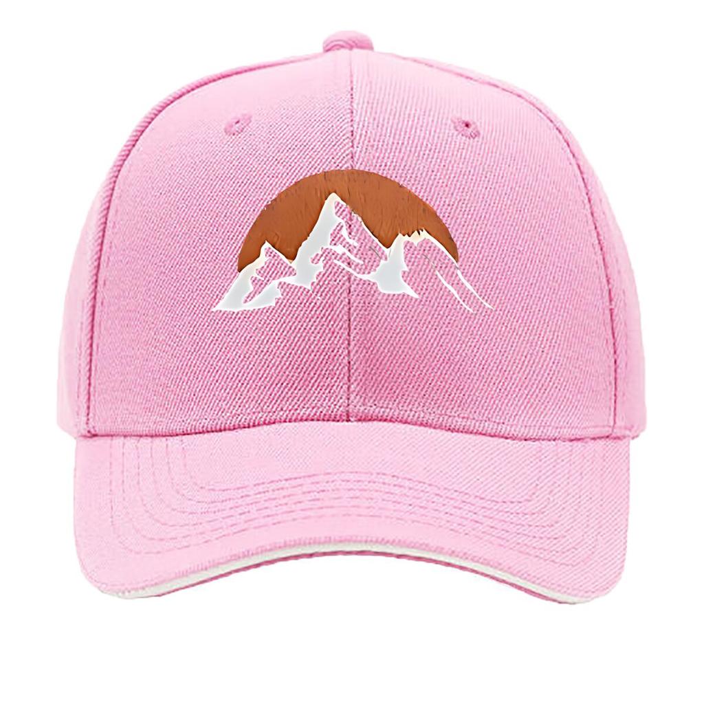 Casual Outdoor UnisexS Baseball Cap with Adjustable Features Featuring a Fun Sunrise Mountain Design Sandwich Baseball Cap