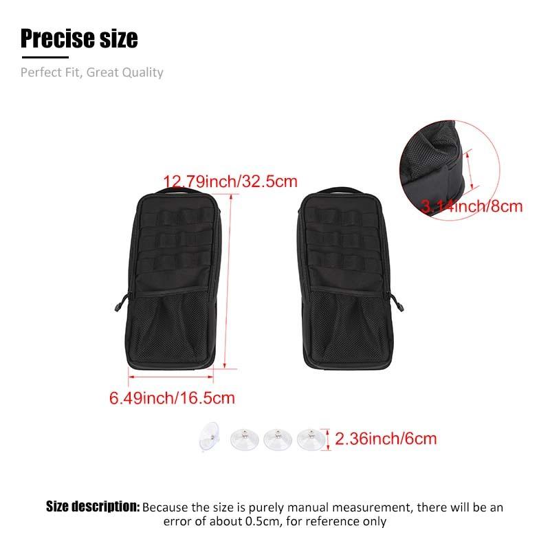 Geantă de depozitare organizatoare lateral pentru lunetă spate, potrivită pentru Suzuki Jimny 2019 în sus, versiunea cu 4 uși, depozitare, ordonare, accesorii auto