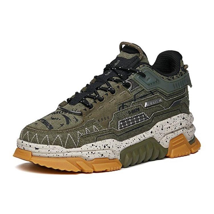 Anta Spy Shadow Trendy Thick Sole Low Top Sneakers Men Sneakers Green Black 912218026-2