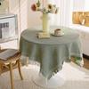Waffle Texture Round Table Tablecloth White Dinner Tea Table Covers  Photography Background