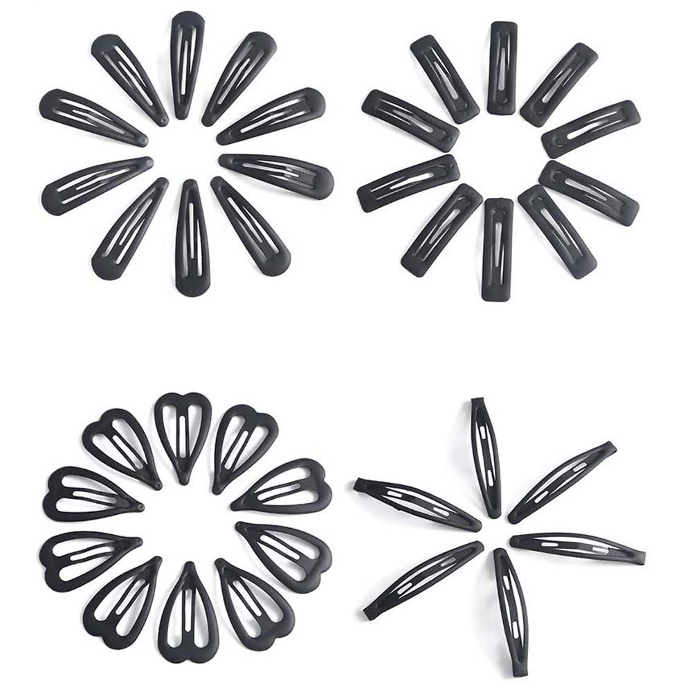 Solid Color Korean Headdress Makeup Hair Grip Hairpins Set Bangs Clip Black Barrettes Hair Clips