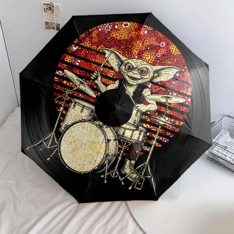 SuperDrummer Pattern Pattern New Style Umbrella, 1 Piece Automatic Folding Umbrella, Portable Travel Umbrella, Outdoor Umbrella, Birthday Gift
