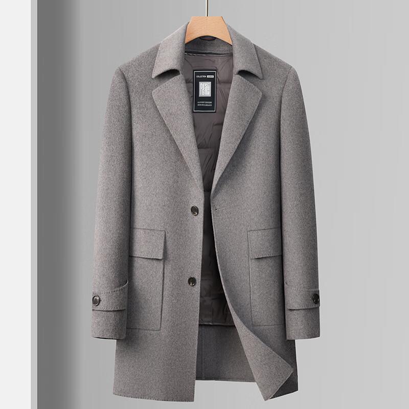 Firstview Men's Detachable Down-Lined Wool Blend Overcoat FV25D1772