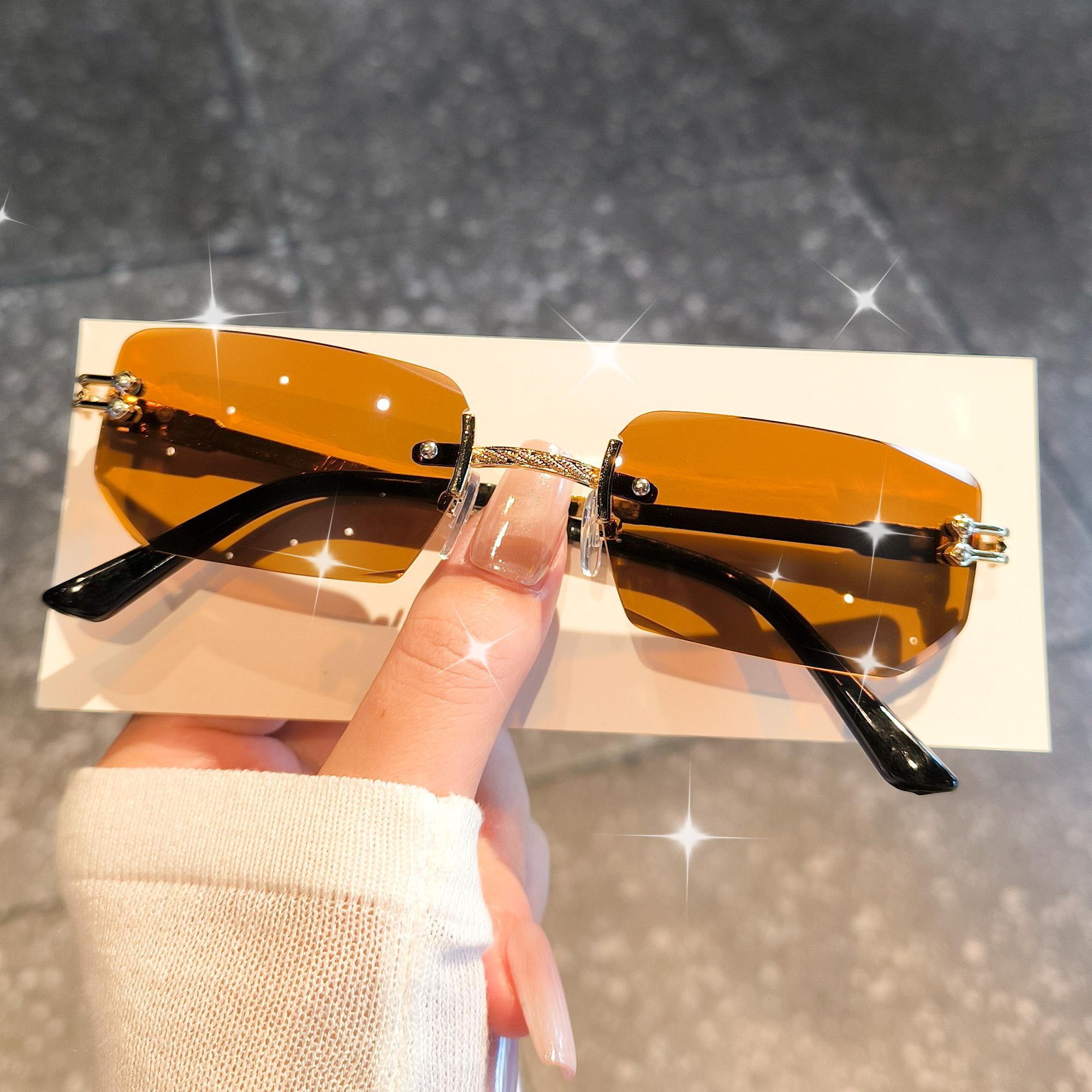 

Vintage Rimless Men Women Fashion Sunglasses Fashion Retro Male Eyewear Popular Female Fashion Sunglasses