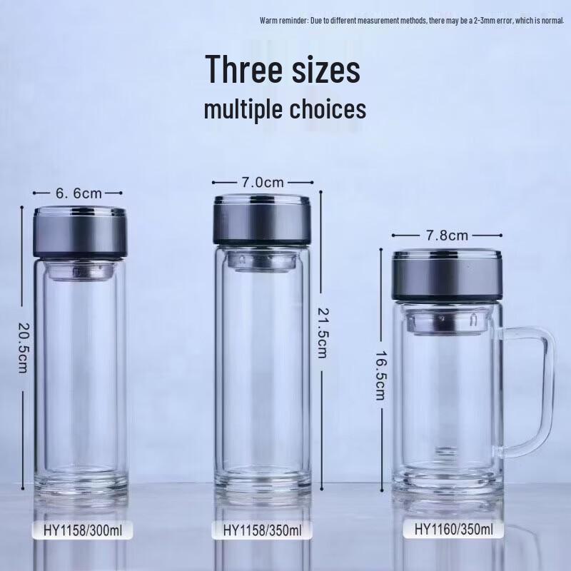 

WAHYE Double Wall Glass Mug with Handle