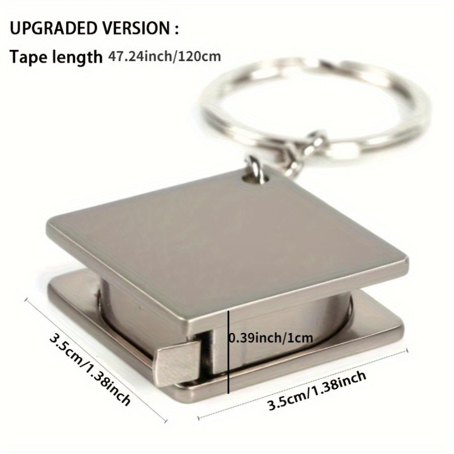 

Металлическая рулетка, брелок из нержавеющей стали, выдвижная линейка, брелок для ключей, практичные маленькие инструменты, измерительные инструменты, рулетка серебряный