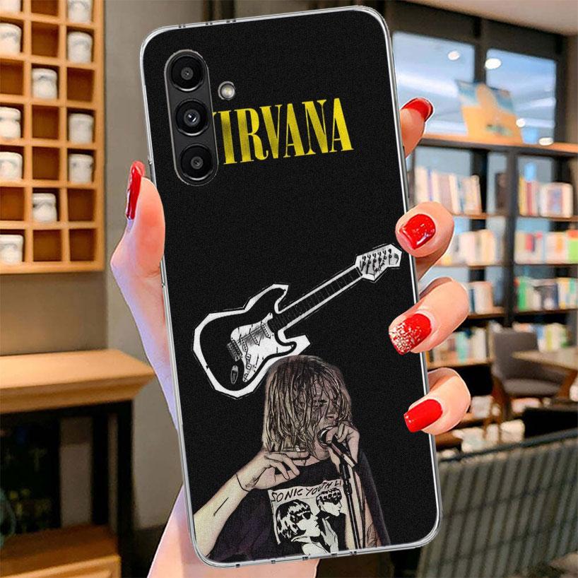 Retro Singer Kurt Cobain Phone Case For Samsung Galaxy A17 A37 A57 A16 A26 A36 A56 A15 A25 A35 A55 A14 A24 A34 A54 A13 A23 A33 A