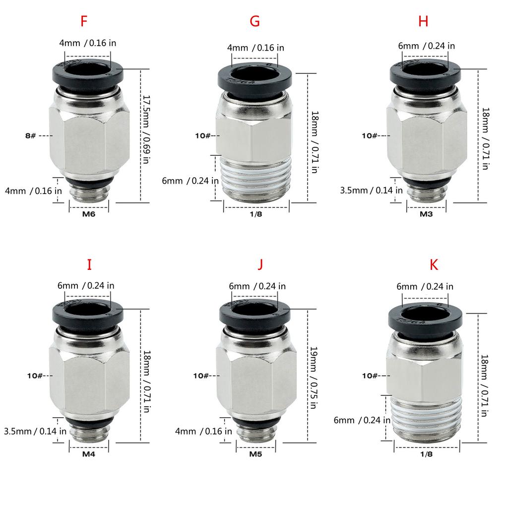 Space Efficient Miniature Pneumatic Connectors Air Fitting Suitable For Small Machinery Reliable Air System Maintenance