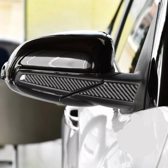 Real Carbon Fiber Side Rearview Mirror Cover Trim Strip For Hyundai Kona N 18-23