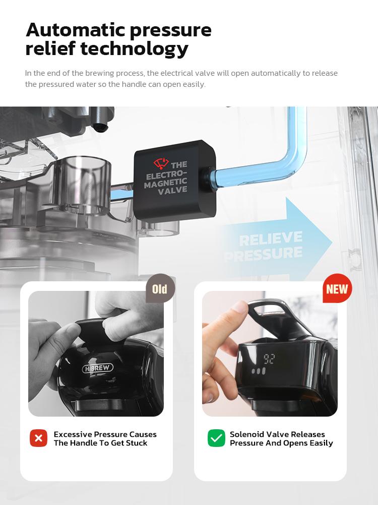 Kapsel-Kaffeemaschine HiBREW 6 in 1 20 Bar Programmierbare Kaffeemaschine mit Heiß- und Kaltextraktion H1B