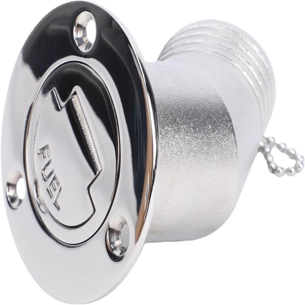 Stainless Steel Keyless Cap 38mm Boat Fuel Cap Solid Gas Filler Neck  Yacht Fuel System Refit
