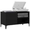 Vinyl Record Cabinet Black Oak Effect 84.5 x 38 x 48 cm