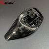 Fit For BMW 1 2 3 Series F20 F21 F22 F23 F30 F31 F06 F12 F13 Front Gear Shift Knob Lever Cover Glossy Black Carbon Fiber Style