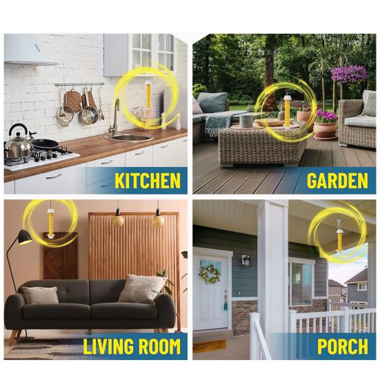 Fly Stick Trap for Mosquitoes Gnats Wasps Long-lasting Protection Indoor Outdoor Use Adhesive Fly Catcher Eco-Friendly Fruit Fly Trap