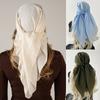 Solid Color Silk Scarves Satin Texture Shawl Wrap Headscarf Fashion Women Shawl Wrap  Head Covering