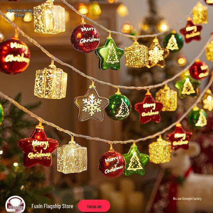 Flashing Ornament String Lights: Festive Fairy Ball Lights for Christmas Trees & Shop Windows