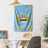 Manchester City Custom Your Name Wall Decor Tapestry Art For Pet Memorial Birthdaywedding Party Backdrop Family Gift