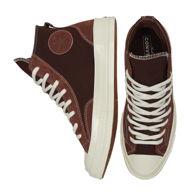 Converse Chuck Taylor All Star 70s Trendy High-Top Espadrilles Unisex Brown & White