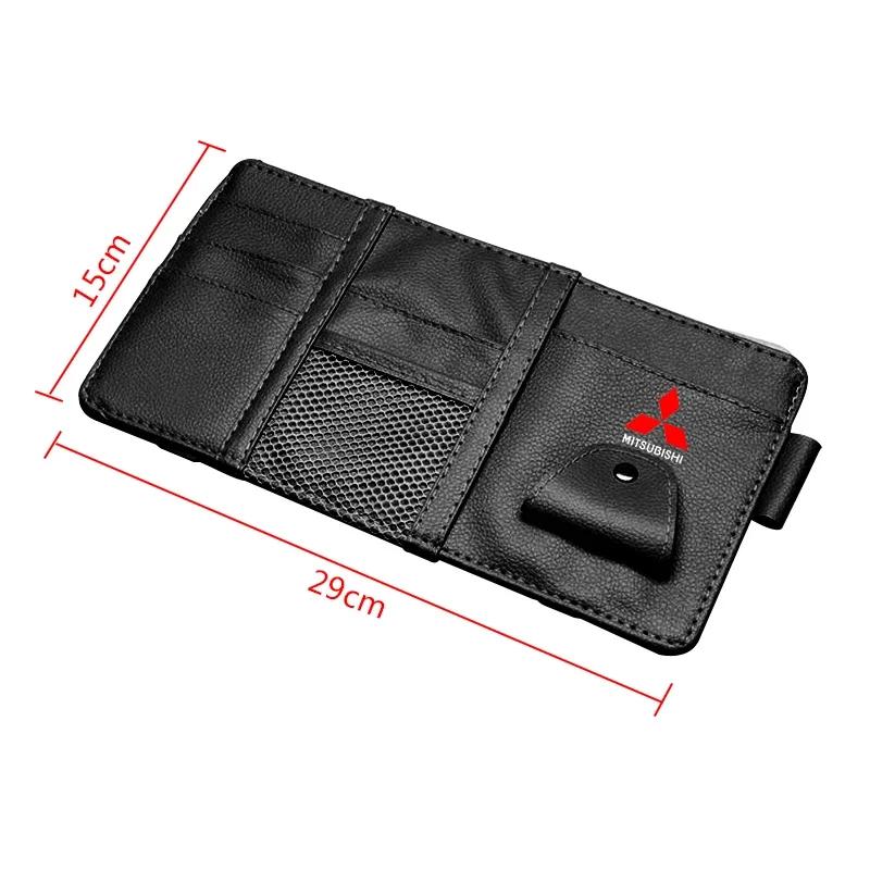 Car Sun Visor Point Type Multi-function Storage Bag Car Accessories for Mitsubishi ASX Lancer Pajero Outlander Center Hub Cap