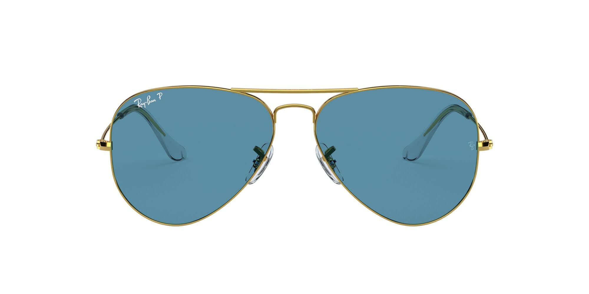 

RB3025 AVIATOR LARGE METAL LEGEND GOLD sunglasses with polar blue lenses Ray-Ban