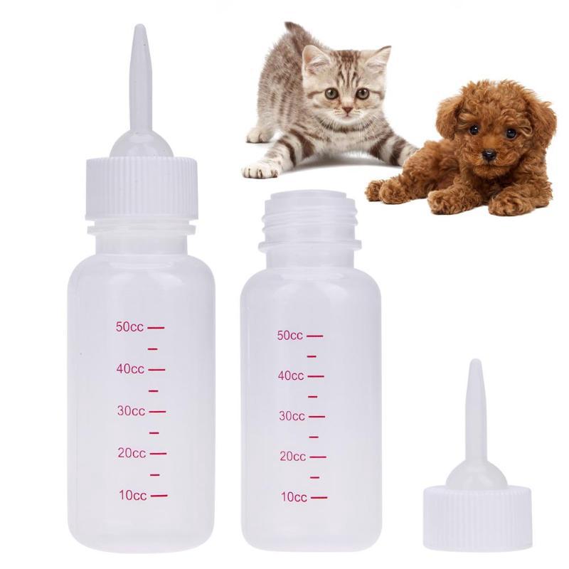 3-teiliges Haustier-Fläschchen-Set – Für Kätzchen, Welpen & Kleine Tiere Mit Skala (aus Silikon & PET)